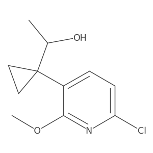 1-[1-(6-Chloro-2-methoxypyridin-3-yl)cyclopropyl]ethan-1-ol结构式