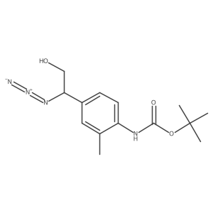 tert-butyl N-[4-(1-azido-2-hydroxyethyl)-2-methylphenyl]carbamate结构式