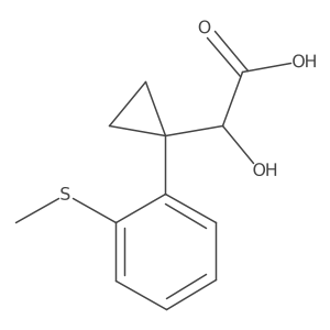 2-Hydroxy-2-{1-[2-(methylsulfanyl)phenyl]cyclopropyl}acetic acid Structure
