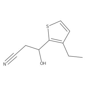 3-(3-Ethylthiophen-2-yl)-3-hydroxypropanenitrile Structure