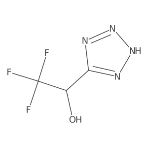 2,2,2-trifluoro-1-(1H-1,2,3,4-tetrazol-5-yl)ethan-1-ol结构式