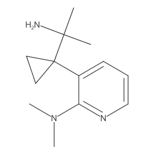 3-[1-(2-aminopropan-2-yl)cyclopropyl]-N,N-dimethylpyridin-2-amine结构式