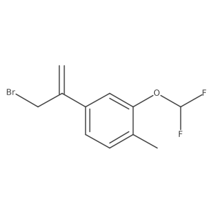 4-(3-Bromoprop-1-en-2-yl)-2-(difluoromethoxy)-1-methylbenzene Structure