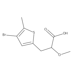 3-(4-Bromo-5-methylthiophen-2-yl)-2-methoxypropanoic acid Structure