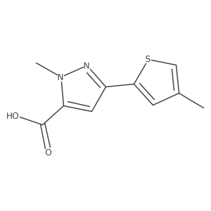1-methyl-3-(4-methylthiophen-2-yl)-1H-pyrazole-5-carboxylic acid结构式