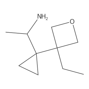 1-[1-(3-Ethyloxetan-3-yl)cyclopropyl]ethan-1-amine Structure