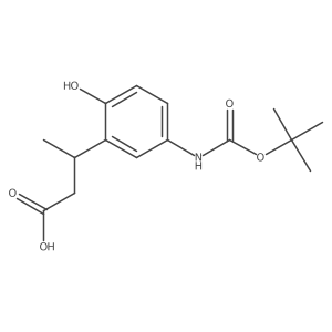 3-(5-{[(Tert-butoxy)carbonyl]amino}-2-hydroxyphenyl)butanoic acid结构式