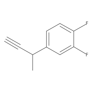 4-(But-3-yn-2-yl)-1,2-difluorobenzene结构式