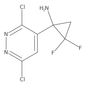 1-(3,6-Dichloropyridazin-4-yl)-2,2-difluorocyclopropan-1-amine结构式