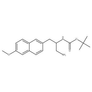 tert-butyl N-[1-amino-3-(6-methoxynaphthalen-2-yl)propan-2-yl]carbamate Structure