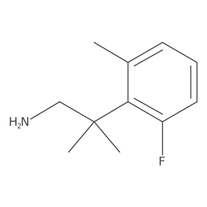 2-(2-Fluoro-6-methylphenyl)-2-methylpropan-1-amine结构式