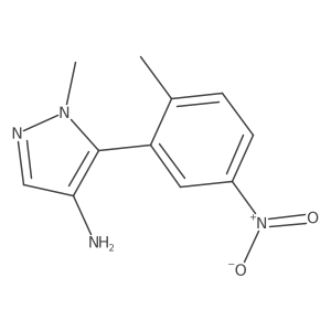 1-methyl-5-(2-methyl-5-nitrophenyl)-1H-pyrazol-4-amine结构式