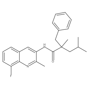 2-benzyl-N-(8-fluoro-2-methylquinolin-3-yl)-2,4-dimethylpentanamide结构式