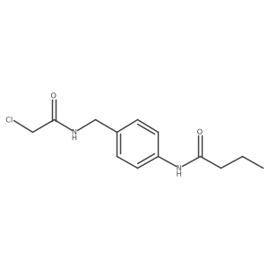 N-{4-[(2-chloroacetamido)methyl]phenyl}butanamide Structure