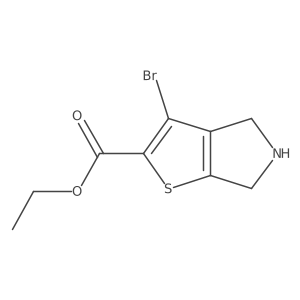 ethyl 3-bromo-4H,5H,6H-thieno[2,3-c]pyrrole-2-carboxylate结构式