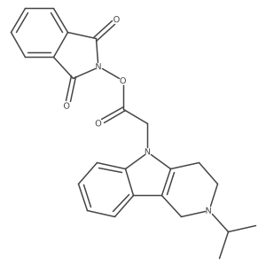 1,3-dioxo-2,3-dihydro-1H-isoindol-2-yl 2-[2-(propan-2-yl)-1H,2H,3H,4H,5H-pyrido[4,3-b]indol-5-yl]acetate结构式