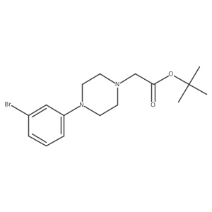 [4-(3-Bromophenyl)-piperazin-1-yl]-acetic acid tert-butyl ester Structure