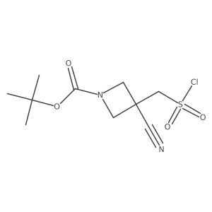 Tert-butyl 3-(chlorosulfonylmethyl)-3-cyanoazetidine-1-carboxylate Structure