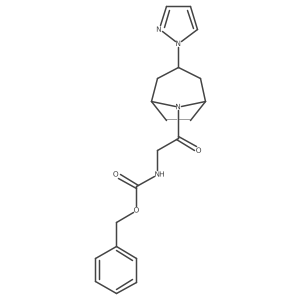 benzyl N-{2-oxo-2-[3-(1H-pyrazol-1-yl)-8-azabicyclo[3.2.1]octan-8-yl]ethyl}carbamate结构式