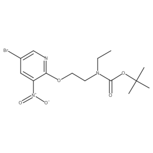 tert-Butyl (2-((5-bromo-3-nitropyridin-2-yl)oxy)ethyl)(ethyl)carbamate结构式
