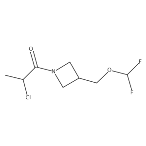 2-Chloro-1-[3-(difluoromethoxymethyl)azetidin-1-yl]propan-1-one结构式