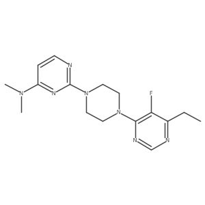 2-[4-(6-Ethyl-5-fluoropyrimidin-4-yl)piperazin-1-yl]-N,N-dimethylpyrimidin-4-amine结构式