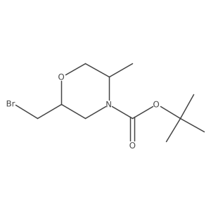 tert-Butyl (2R,5S)-2-(bromomethyl)-5-methylmorpholine-4-carboxylate结构式