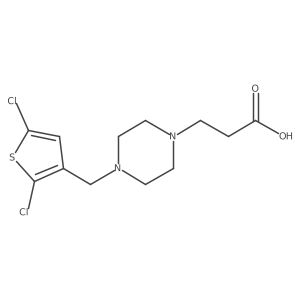 3-{4-[(2,5-Dichlorothiophen-3-yl)methyl]piperazin-1-yl}propanoic acid结构式