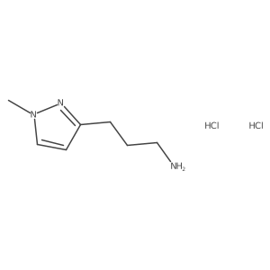 3-(1-Methylpyrazol-3-yl)propan-1-amine;dihydrochloride结构式