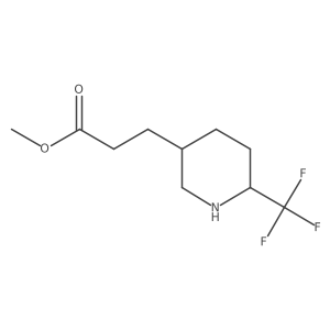 Methyl 3-[6-(trifluoromethyl)piperidin-3-yl]propanoate结构式
