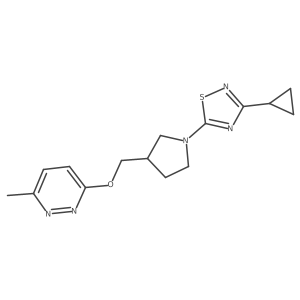 3-{[1-(3-Cyclopropyl-1,2,4-thiadiazol-5-yl)pyrrolidin-3-yl]methoxy}-6-methylpyridazine Structure