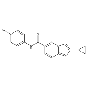N-(4-bromophenyl)-2-cyclopropylimidazo[1,2-b]pyridazine-6-carboxamide结构式