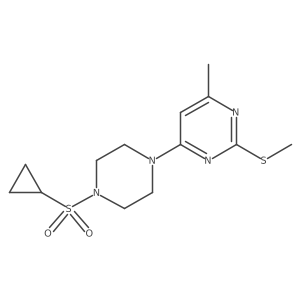 4-[4-(Cyclopropanesulfonyl)piperazin-1-yl]-6-methyl-2-(methylsulfanyl)pyrimidine Structure