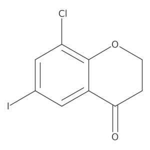 8-Chloro-6-iodo-2,3-dihydrochromen-4-one Structure