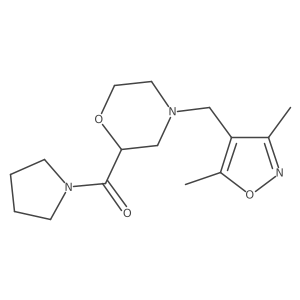 4-[(3,5-Dimethyl-1,2-oxazol-4-yl)methyl]-2-(pyrrolidine-1-carbonyl)morpholine Structure