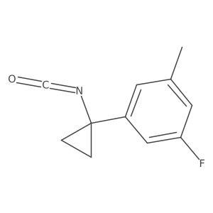 1-Fluoro-3-(1-isocyanatocyclopropyl)-5-methylbenzene结构式