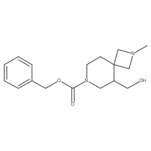 Benzyl 5-(hydroxymethyl)-2-methyl-2,7-diazaspiro[3.5]nonane-7-carboxylate结构式