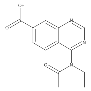 4-(N-ethylacetamido)quinazoline-7-carboxylic acid结构式