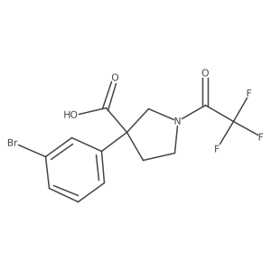 3-(3-Bromophenyl)-1-(2,2,2-trifluoroacetyl)pyrrolidine-3-carboxylic acid Structure