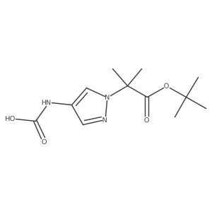 {1-[1-(tert-butoxy)-2-methyl-1-oxopropan-2-yl]-1H-pyrazol-4-yl}carbamic acid结构式