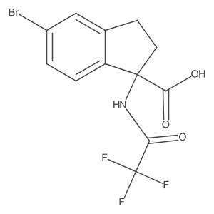 5-bromo-1-(2,2,2-trifluoroacetamido)-2,3-dihydro-1H-indene-1-carboxylic acid Structure