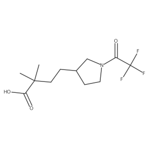 2,2-Dimethyl-4-[1-(2,2,2-trifluoroacetyl)pyrrolidin-3-yl]butanoic acid Structure