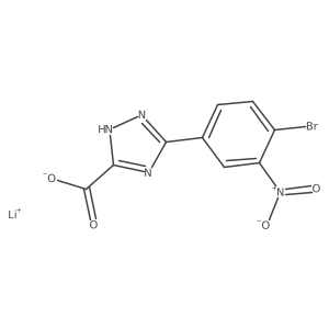 lithium(1+) 5-(4-bromo-3-nitrophenyl)-1H-1,2,4-triazole-3-carboxylate Structure