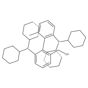 (1R)-(2',6-Bis(dicyclohexylphosphino)-6'-methyl-[1,1'-biphenyl]-2-yl)methanol结构式
