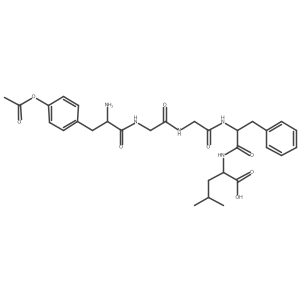 (2S)-2-[(2S)-2-(2-{2-[(2S)-3-[4-(acetyloxy)phenyl]-2-aminopropanamido]acetamido}acetamido)-3-phenylpropanamido]-4-methylpentanoic acid结构式