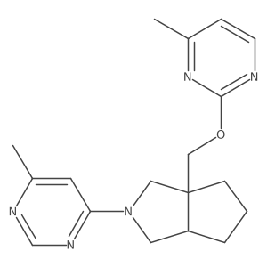 4-(3a-{[(4-Methylpyrimidin-2-yl)oxy]methyl}-octahydrocyclopenta[c]pyrrol-2-yl)-6-methylpyrimidine Structure