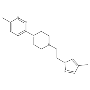 3-methyl-6-{4-[2-(4-methyl-1H-pyrazol-1-yl)ethyl]piperazin-1-yl}pyridazine Structure
