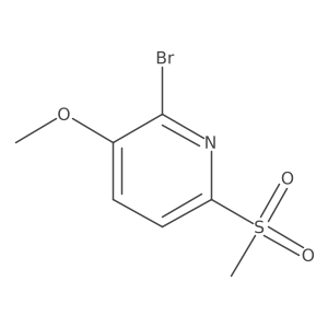 2-Bromo-3-methoxy-6-(methylsulfonyl)pyridine结构式