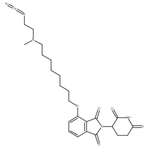 4-[8-[2-Azidoethyl(methyl)amino]octoxy]-2-(2,6-dioxo-3-piperidyl)isoindoline-1,3-dione结构式