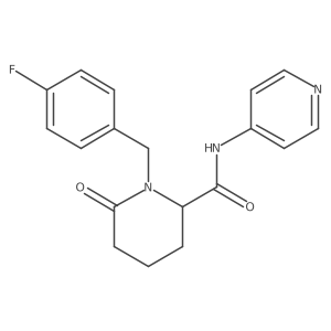 1-[(4-fluorophenyl)methyl]-6-oxo-N-(pyridin-4-yl)piperidine-2-carboxamide Structure